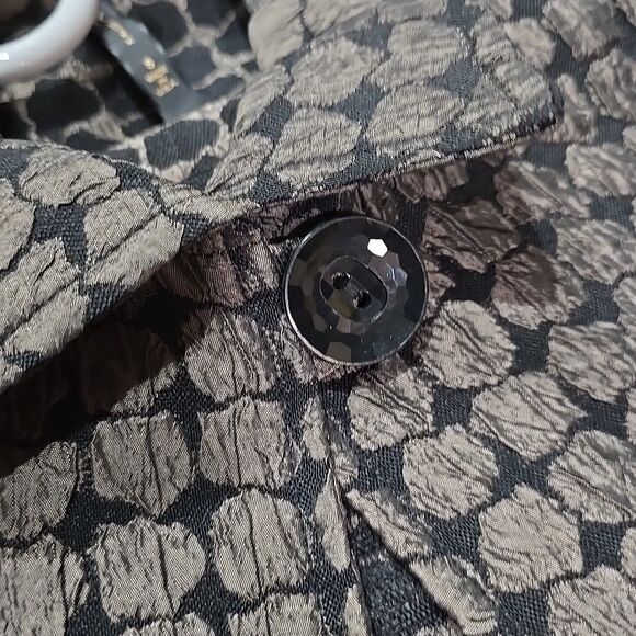 IC ConnieK Open Blazer VTG SzSm Oversized Lightweight Artsy Lagenlook Boho Glam - Picture 16 of 16